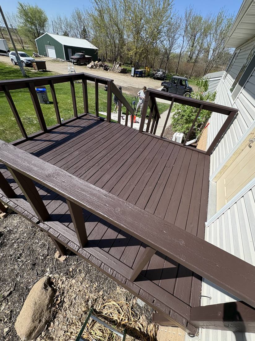 Deck after staining