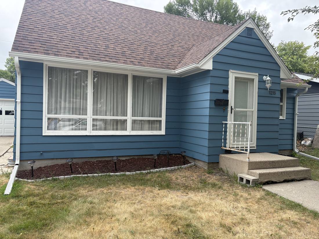 Finished stained front porch and steps