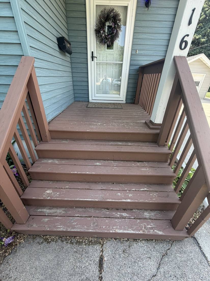 Front porch and steps before